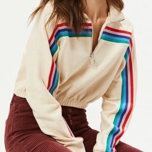 Pacsun cropped half zip up sweatshirt